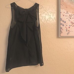 Black Racerback Bow Tank Top